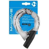 Замок M-Wave C 15.8 Illu C 5-230164 на ключе со светоотражающей оплеткой
