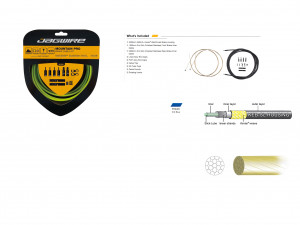 Комплект тормозных тросов JAGWIRE Mountain Pro Brake Kit с рубашкой, синий 