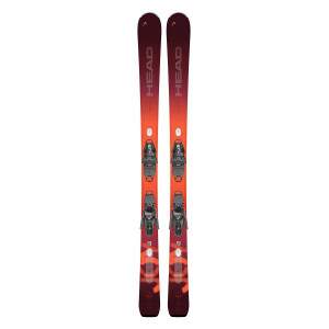Горные лыжи Head e-Total Joy SW SLR Pro + креп. Joy 11 GW SLR Brake 90 [H] dark red/orange (2025) 