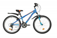 Велосипед NOVATRACK  ACTION 24" синий, стальная рама 12" (2022)