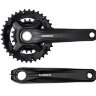 Система Shimano, MT210, 170мм, для 2x9ск, ин. Вал., 46/30, с защитой., цвет черный (2021) - Система Shimano, MT210, 170мм, для 2x9ск, ин. Вал., 46/30, с защитой., цвет черный (2021)