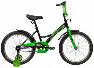 Велосипед Novatrack Strike 20&quot; черный-зеленый (2020) 