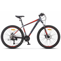 Велосипед Stels Navigator-730 MD 27.5" V010 (м) матовый темно-серый/красный рама: 15.5" (2025)
