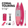 SUP-доска надувная с веслом для туризма Aqua Marina Coral Touring (Raspberry) 11'6" S24 - SUP-доска надувная с веслом для туризма Aqua Marina Coral Touring (Raspberry) 11'6" S24