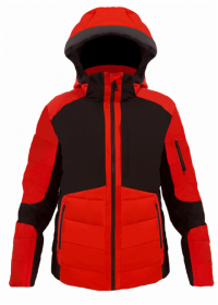 Горнолыжная пуховая куртка Vist ALESSIO U0200AA DOWN SKI JACKET Black-Black-Red (99992A) (2022)