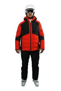Горнолыжная пуховая куртка Vist ALESSIO U0200AA DOWN SKI JACKET Black-Black-Red (99992A) (2022)