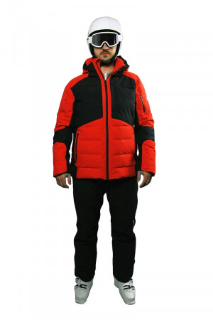 Горнолыжная пуховая куртка Vist ALESSIO U0200AA DOWN SKI JACKET Black-Black-Red (99992A) (2022) 