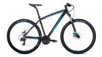 Велосипед Forward NEXT 29 2.0 disc черный/бирюзовый (2020)