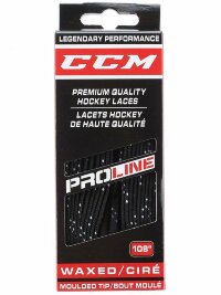 Шнурки CCM Laces Proline Waxed black (2021)