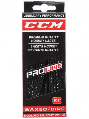 Шнурки CCM Laces Proline Waxed black (2021) 