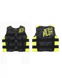 Спасательный жилет нейлон детский Jetpilot Cause Kids ISO 50N Nylon Vest Black/Yellow (2019)