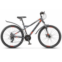 Велосипед Stels Navigator-510 MD 26" V010 (м) антрацитовый/красный рама: 14" (2025)