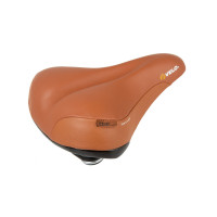 Седло VELO 5-250130 ELASTOMER комфорт 264х220мм НАТУРАЛЬНАЯ КОЖА, эластомер. D2, Air-Tech, закрытые пружин. коричн. (на блист)