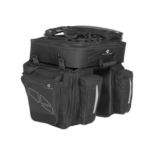 Сумка M-WAVE 5-122311 Amsterdam Triple "штаны" на багажн. 62 литра "3в1" 34х46х21см черно-серая 