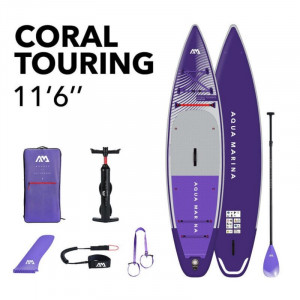 SUP-доска надувная с веслом для туризма Aqua Marina Coral Touring (Night Fade) 11&#039;6&quot; S24 