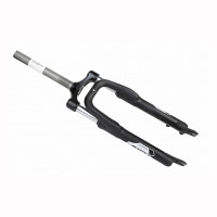 Вилка STELS CH-386A-D50-Disc ZOOM 24" 1-1/8" аморт. безрезьб. диск.торм., алюм/сталь мат. черная., шток 23