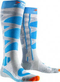 Термоноски X-Socks Ski Control 4.0 Women grey melange/turquoise (2021)
