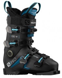 Горнолыжные ботинки Salomon S/PRO 100 W jet black/maroccan blue/scuba blue (2020)