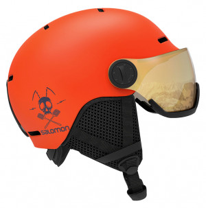 Шлем Salomon GROM VISOR Kids Flame/UNIVERSAL (2022) 