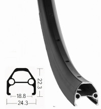 Обод Stels 26" (ЖВМЗ) 32Н двойной, без проточки, алюминиевый чёрный LU090683