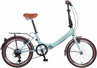 Велосипед Novatrack складной Aurora 20" светло-бирюзовый (2020)