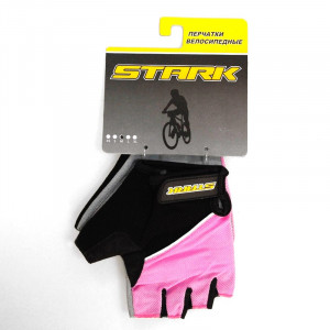 Велоперчатки Stark NC-887 женские открытые пальцы розово-черные 