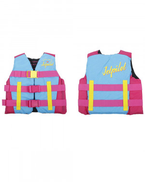 Спасательный жилет нейлон детский Jetpilot Cause Kids ISO 50N Nylon Vest wms. Blue/Pink (2019) 