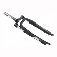 Вилка STELS CH-386A-D50-Disc ZOOM 24" 1-1/8" аморт. резьб. диск.торм., алюм/сталь мат. черная., шток 159 мм