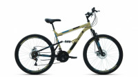 Велосипед Altair MTB FS 26 2.0 disc бежевый/черный Рама: 16" (2021)
