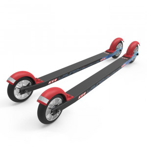 Лыжероллеры коньковые KV+ Launch Pro Skate Curved 60 см. (Slow Wheels) черные 