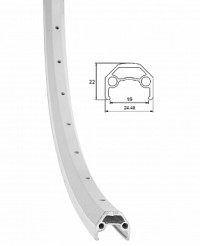 Обод Stels 26" (ЖВМЗ) 36Н двойной, алюминиевый серебристый с проточкой
