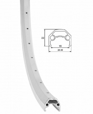 Обод Stels 26&quot; (ЖВМЗ) 36Н двойной, алюминиевый серебристый с проточкой 