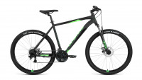 Велосипед Forward Apache 27.5 2.2 D черный матовый/ярко-зеленый рама 21" (2022)