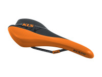 Седло KLS STYX, 277х162мм, оранжевое, вентилируемое, пена высокой плотности, рельсы со шкалой