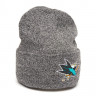 Шапка Atributika&Club NHL San Jose Sharks серый меланж (55-58 см) 59341 - Шапка Atributika&Club NHL San Jose Sharks серый меланж (55-58 см) 59341