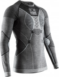 Термофутболка X-Bionic Apani 4.0 Merino Round Neck LG SL Men black/grey/white B408