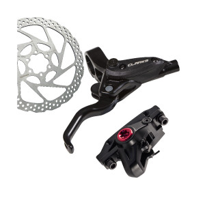 Торм. набор гидр. CLARKS 3-623 диск. пара перед+зад. M2 Junior (минер. масло, ротор160мм+суппорт+торм.ручка+шланг+колод VX811) черный M2JFR160ISROW-AM 