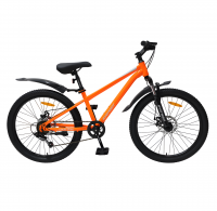 Велосипед Avenger C242D 24" оранжевый неон/серебристый рама: 13" (2026)