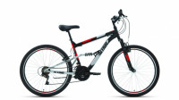 Велосипед Altair MTB FS 26 1.0 черный/красный Рама: 18" (2021)