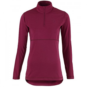 Футболка женская Scott 1/4 Base Dri Zip sangria purple 