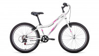 Велосипед Forward IRIS 24 1.0 белый/розовый рама 12" (2022)