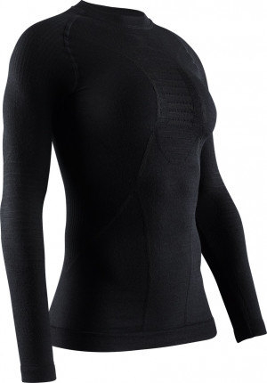 Футболка женская X-Bionic Apani Merino Shirt 4.0 Round Neck Lg Sl black/black 