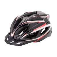 Шлем защитный Stels FSD-HL022 (in-mold) L (58-60 см) чёрный с красными полосами