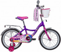 Велосипед Novatrack Little Girlzz 16" фиолетовый (2019)