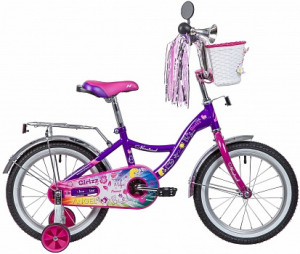 Велосипед Novatrack Little Girlzz 16&quot; фиолетовый (2019) 