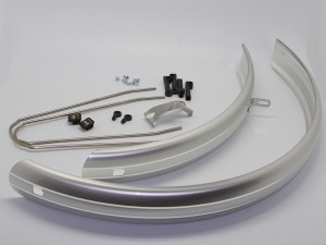 Крылья SKS PET, 28&quot;, ширина 51 мм, серебристые, с U-стойками 