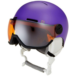 Шлем Salomon GROM VISOR Purple Mat/UNIVERSA детский (2019) 