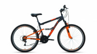 Велосипед Altair MTB FS 26 1.0 темно-серый/оранжевый Рама: 16" (2021)