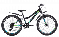 Велосипед Dewolf Ridly JR 24 черный/светло-голубой/неон лайм (2021)