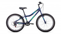 Велосипед Forward IRIS 24 1.0 темно-синий/зеленый рама 12" (2022)